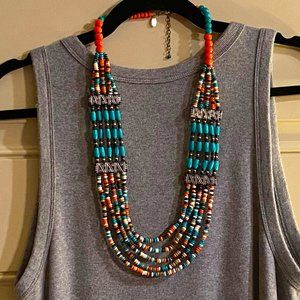 Beaded statement necklace